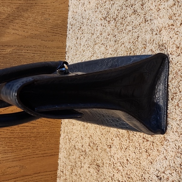 EUC Kate Spade Orchard Valley Sinclair Shoulder Bag Tote Croc Embossed Leather - Picture 2 of 8